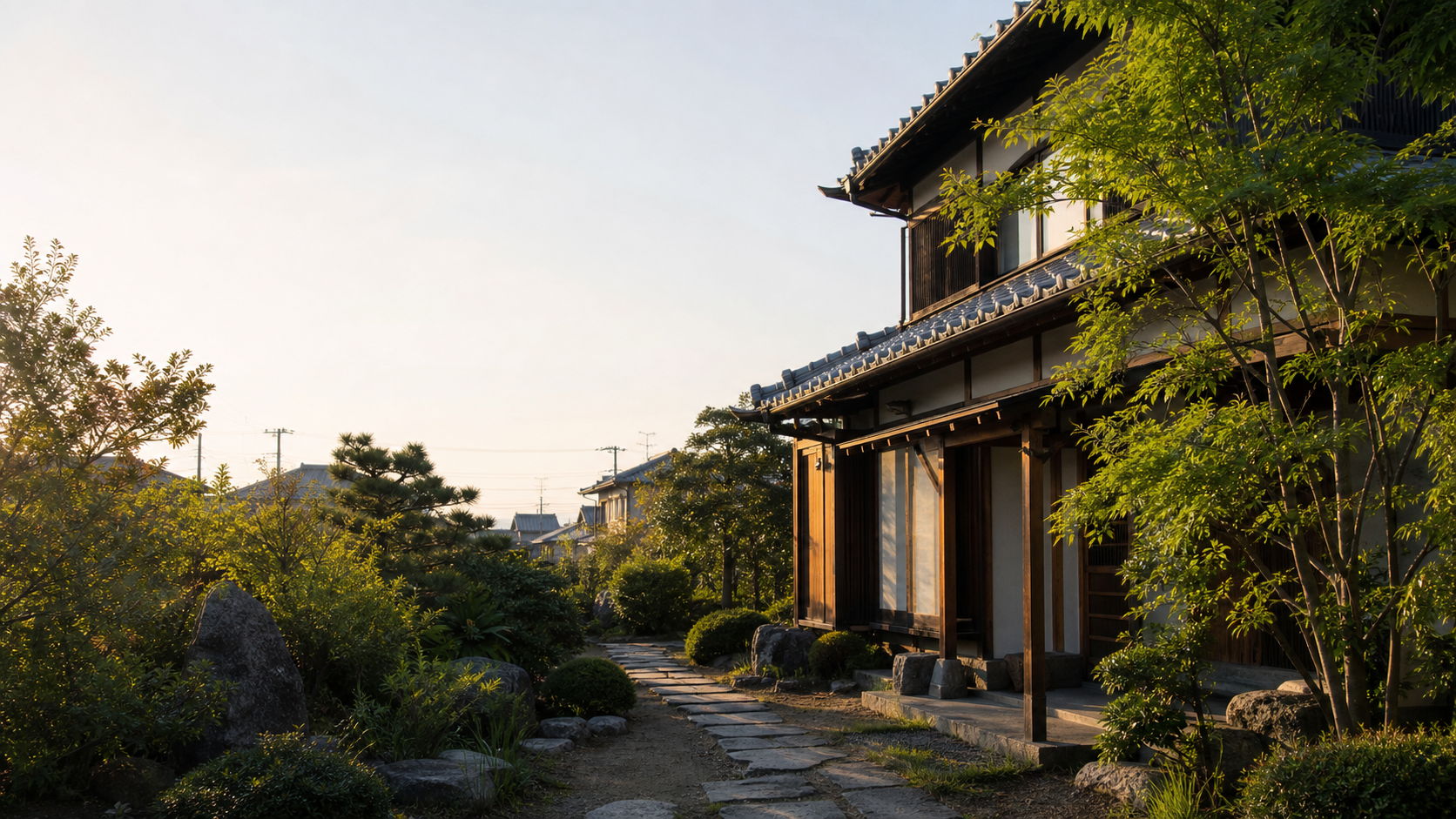 宮城県の穏やかな日本家屋